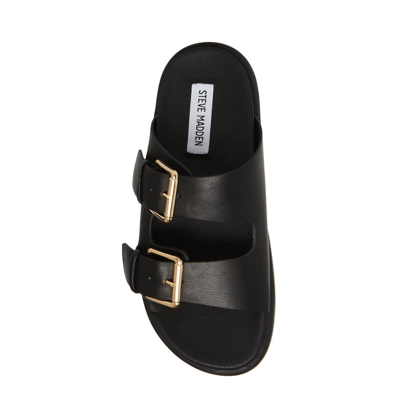 Sandalias de Diapositivas Steve Madden Nevara Mujer Negras | ES LF9304